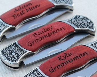 Personalized Pocket Knife, Engraved Pocket Knife, Custom Knife, Groomsmen Gifts, Knives for Groomsmen, Engraved Knife, Personalized Knife