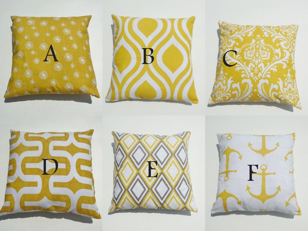 One Slub Corn Yellow Pillow Cases For Size 20x20 Pillow