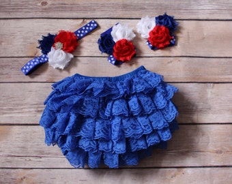 ... Baby Girl Bloomer - Lace Baby Bloomer  headband  barefoot sandals