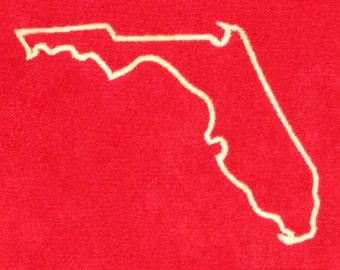 Florida state appliqué and embroidery design. U.S. state appliqué and embroidery design in 7 styles and sizes. Buy FL - get any state free