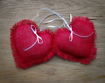 Wedding Decor Wedding Favor Heart Gift Wedding Heart Decor Valentines Day Decor Favor Valentine Heart Hanging Heart Rustic Decor Linen Heart