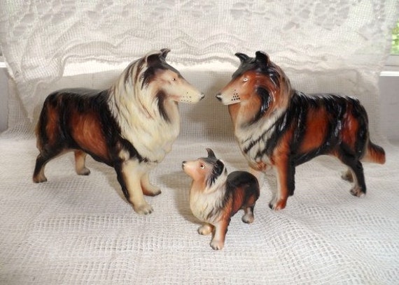 collie dog figurines