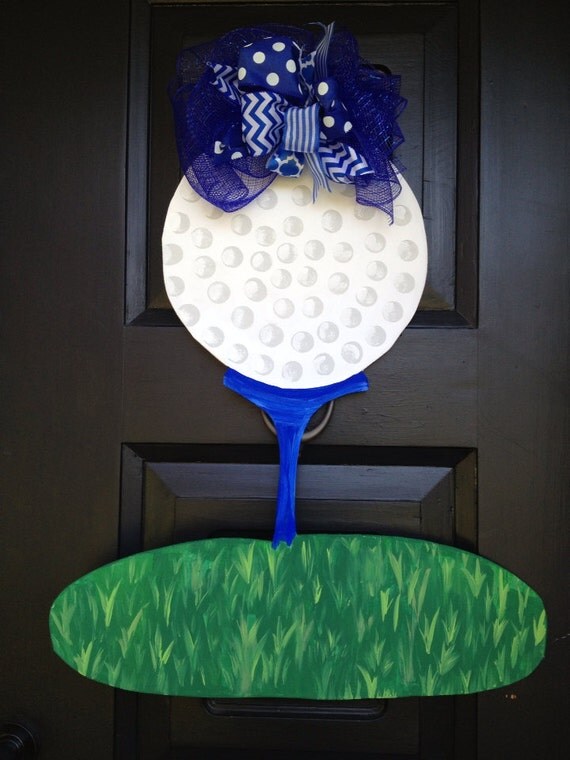 Items similar to Golf ball door hanger/wreath on Etsy