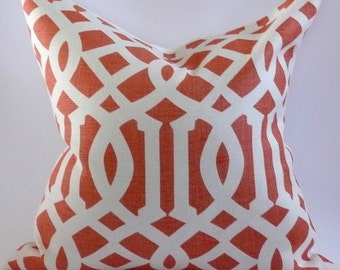 Imperial Trellis Pillow Cover in Mandarin