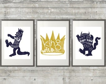 Where The Wild Things Are Print - Set of 3 11x14 Prints