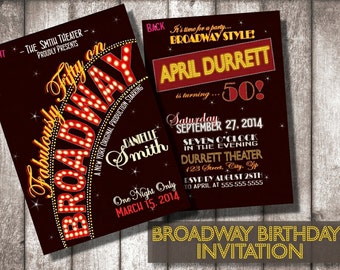Broadway invitation | Etsy