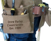 Tool Belt Engraved Dad, Husband Father's Day Gift Customized Monogrammed Leather Personalized (024480)