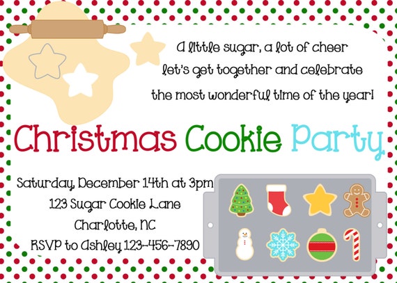 Christmas Cookie Party invitation