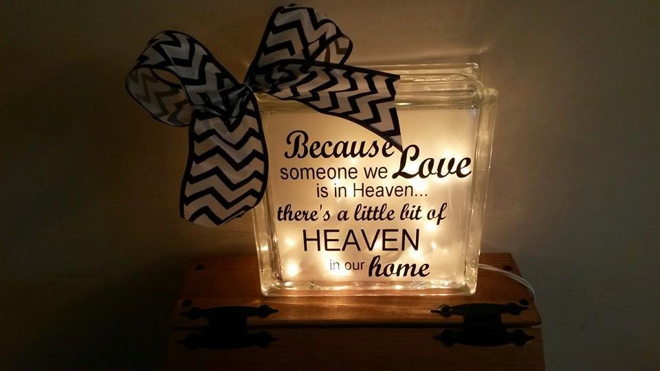 In memory of Glass block by AandNCustoms on Etsy