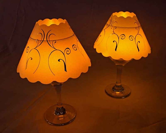 Swirl Pattern Wine glass lampshades SVG Digital download