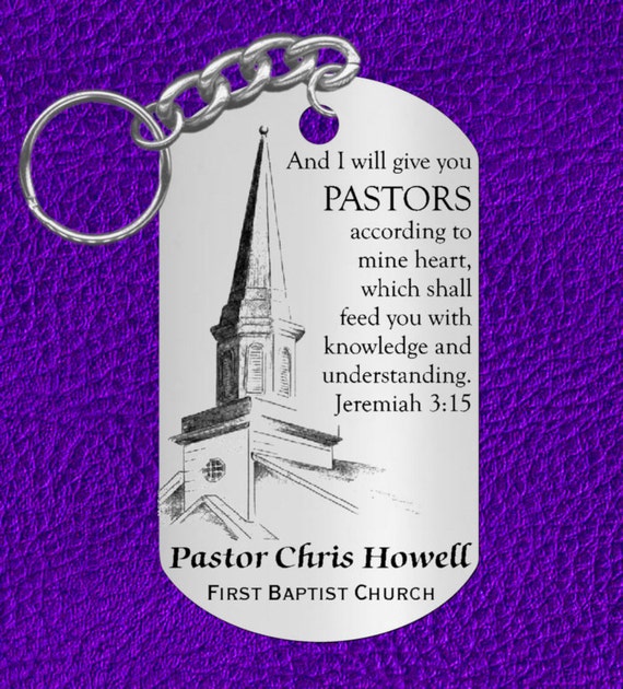 Pastor Keychain Gift Special Personalized By Bluemoonlasershop