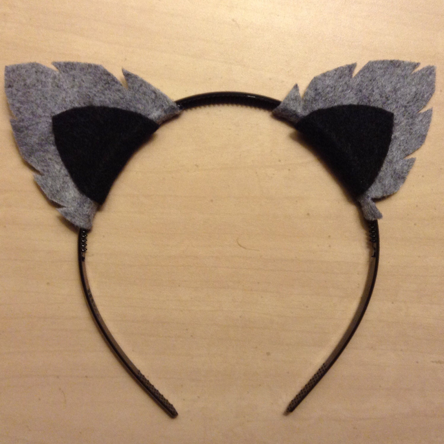 1 Wolf dog puppy ears headband custom colors birthday party