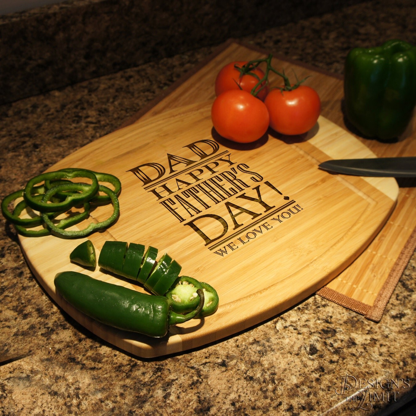 Fathers Day Personalized Cutting Board & Serving Tray with