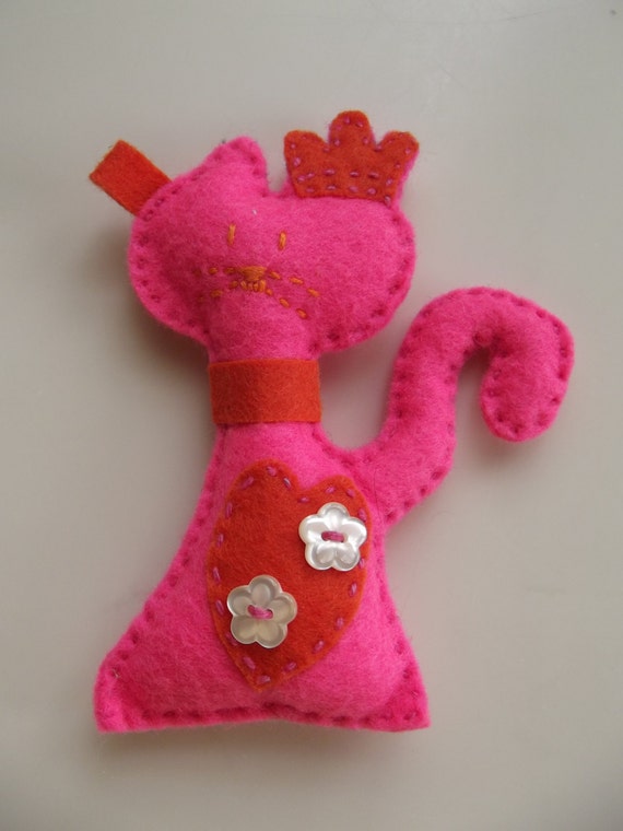 plush cat keyring