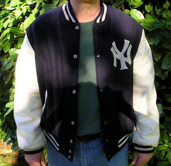 Vintage New York Yankees Letterman Style Jacket Wool Leather Vintage New York Yankees Letterman Style Jacket Wool Leather Xl