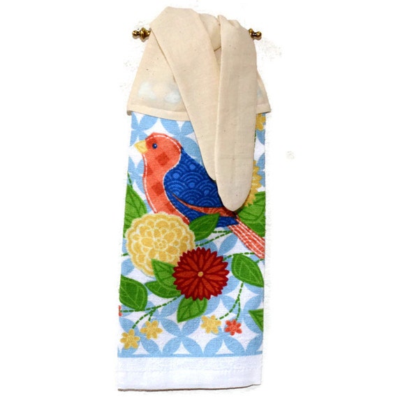 Kitchen Hand Towel Bird Dish Towel Tie On Towel by