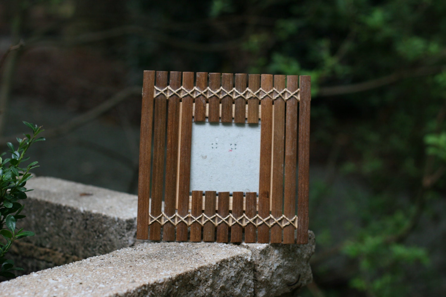 Vintage Bamboo Picture Frame / Small Slatted by theretrobeehive