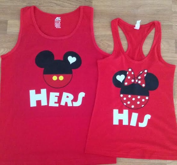 Free Shipping for US Hers His Mickey and Minnie Couples Shirts