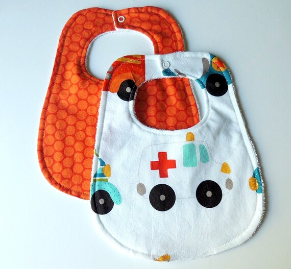 Ambulance Baby Bibs Terry Cloth Bibs Car Baby Bibs EMT