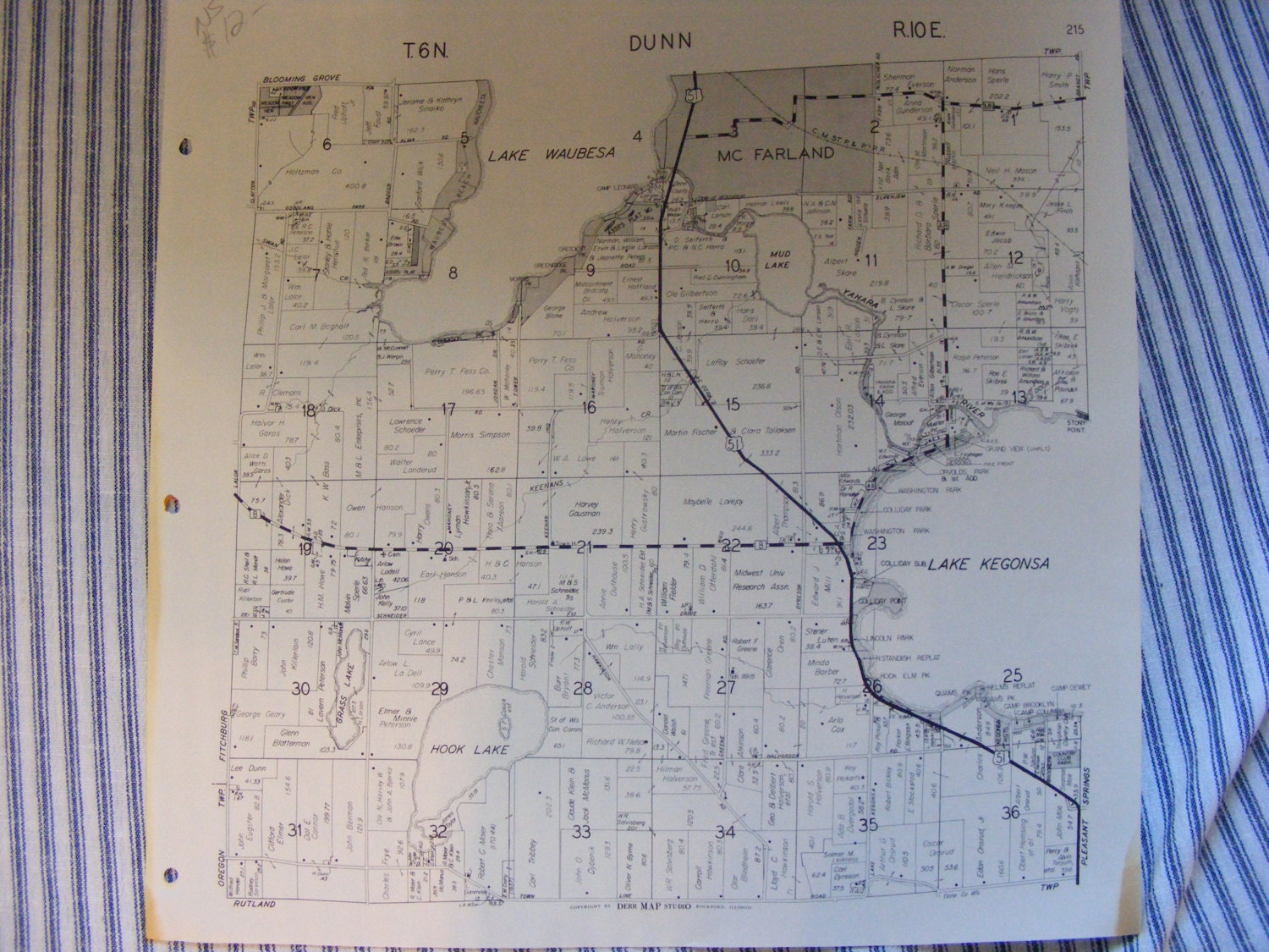 vintage-assessors-plat-map-of-dane-county-wi-fitchburg-and