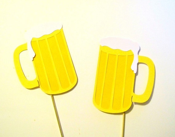 Items similar to Photo Booth Props 2 pc Beer Mug Photobooth Props Set ...