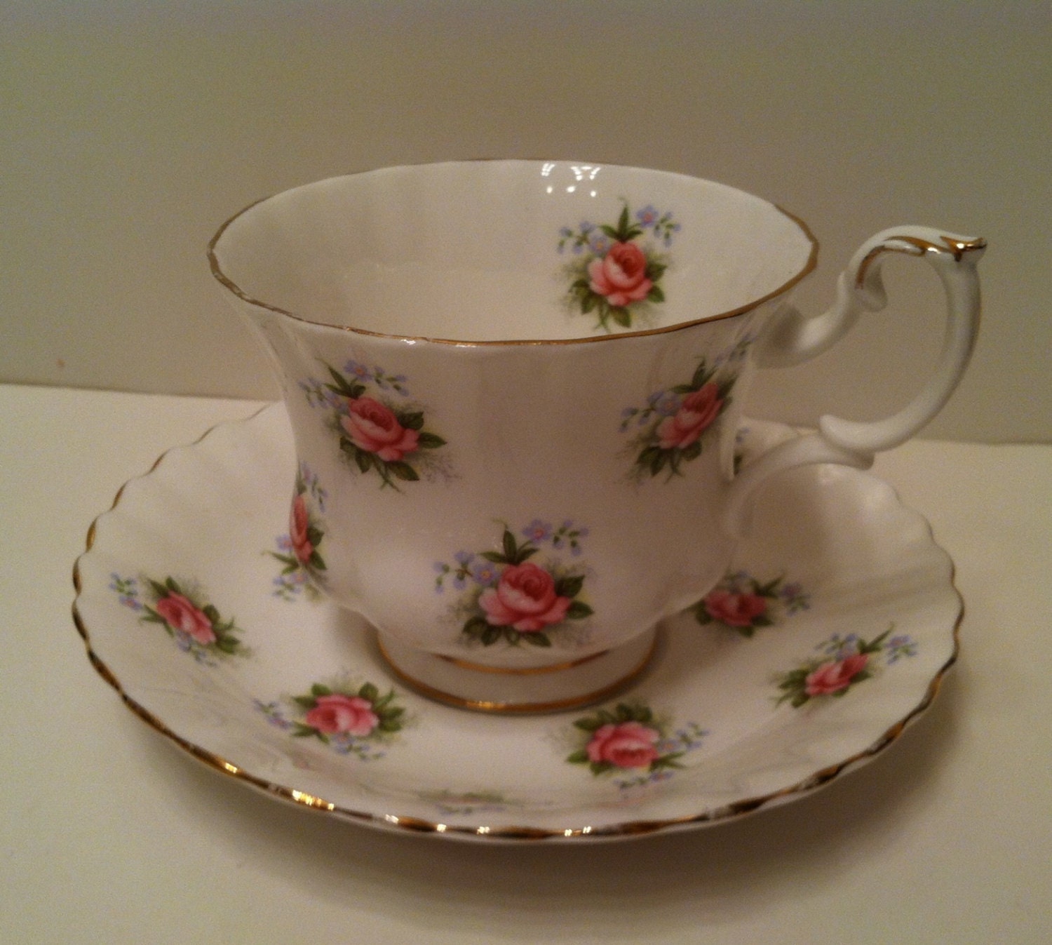 Royal Albert Forget Me Not Rose Teacup