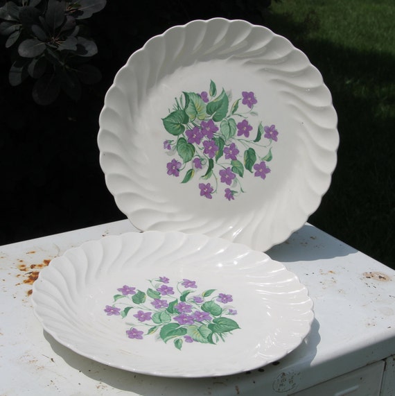 violet flowers sugar USA Platters with Serving Violet Royal China Royal Vintage China by