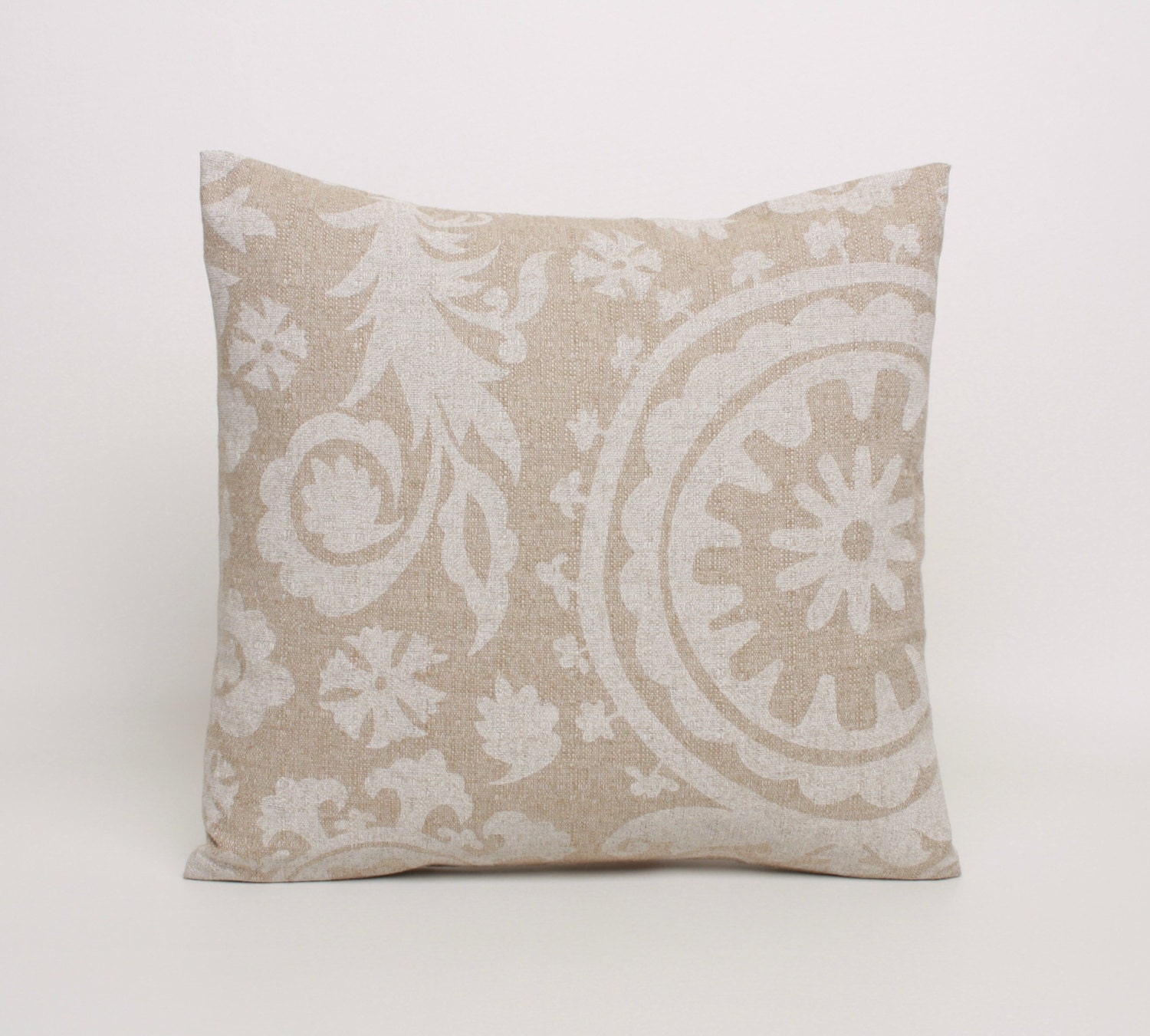 beige throw pillows