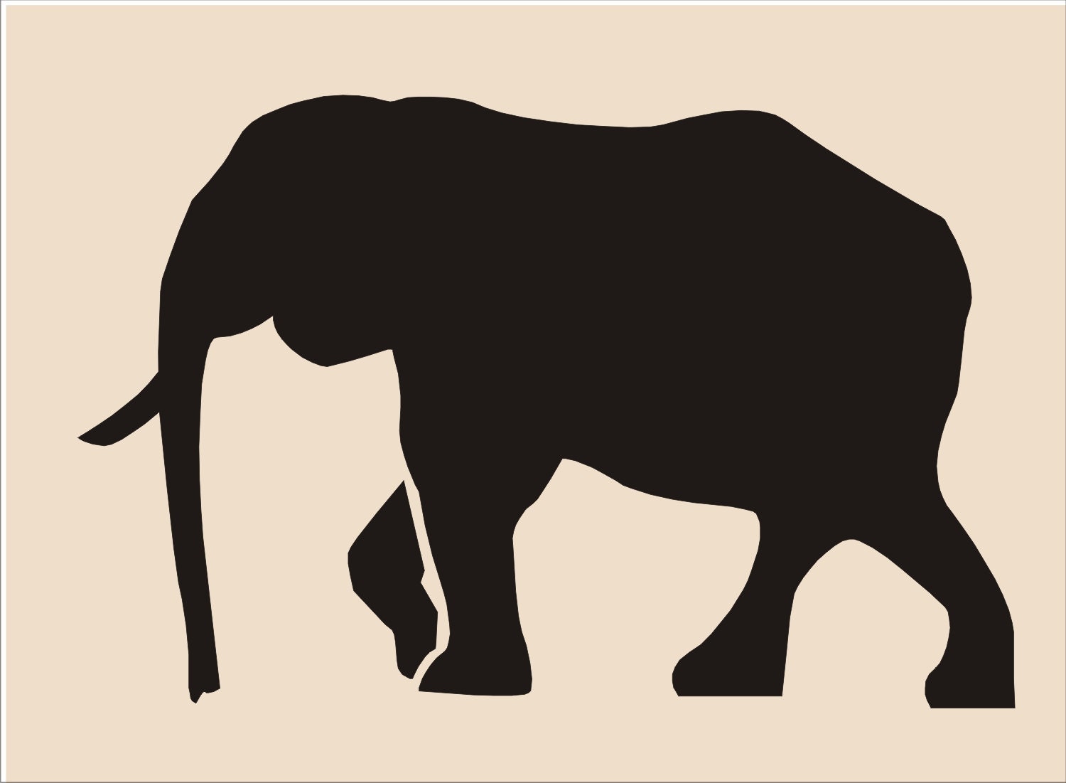 Printable Elephant Stencil Web Elephant Stencil Paper Crafts 