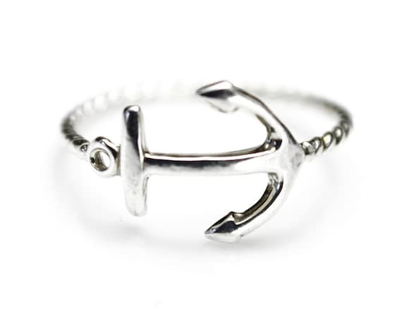 Sterling Silver Anchor Ring Anchor Jewelry Nautical Jewelry