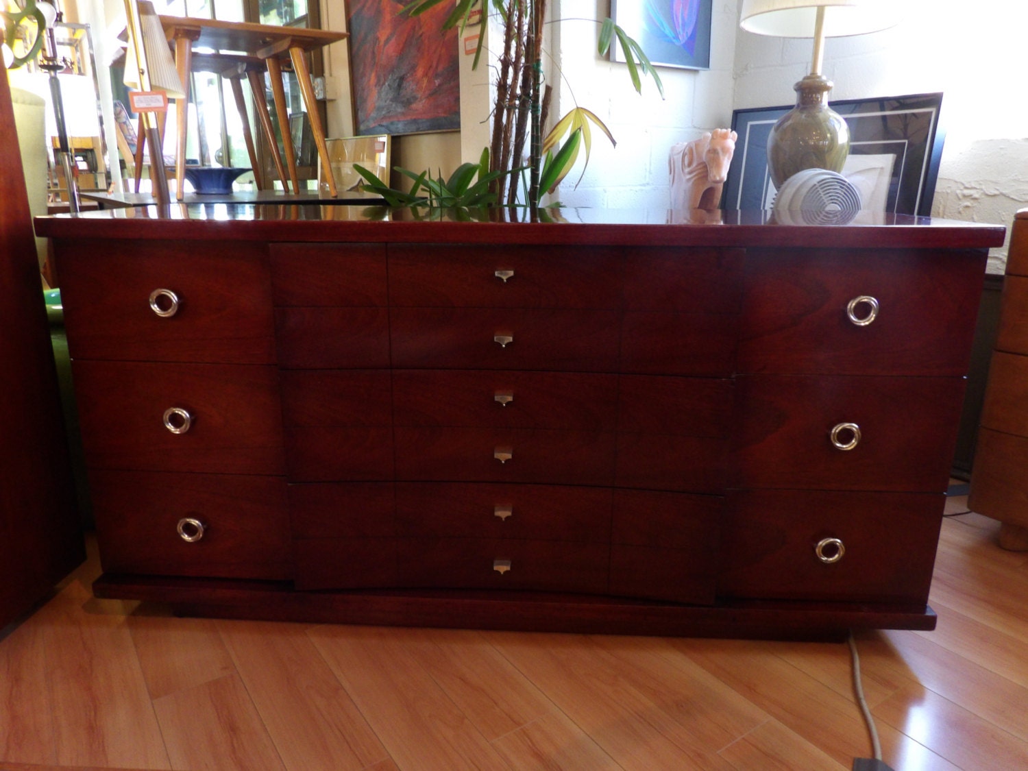 MCM Mahogany Low Dresser by Kent Coffey Haute Juice