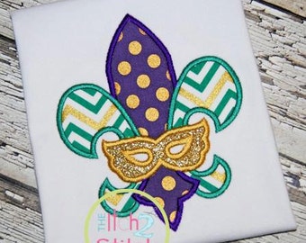 mardi gras mask applique