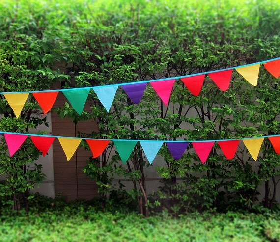 cotton bunting banner FREE SHIPPING bunting by by WorldOfWillows