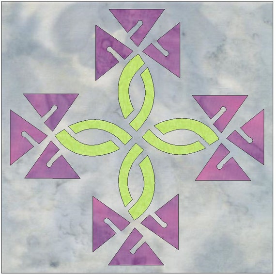 Celtic Knot Block 4 Quilt Applique Pattern Design