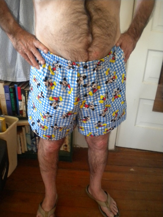Items similar to Men's Mickey Mouse Boxer Shorts Made to order ...