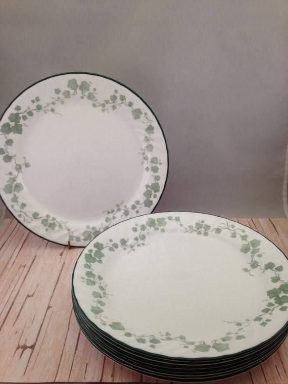 Corelle Callaway Dinner Plates Set of 8 Green Ivy