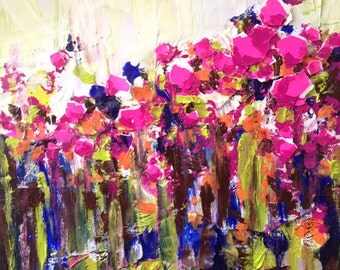 Fluorescent Haze Mixed Media Acrylic Painting