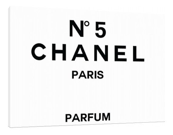 Chanel NO. 5 perfume label Canvas Typography by TypeAndStyle