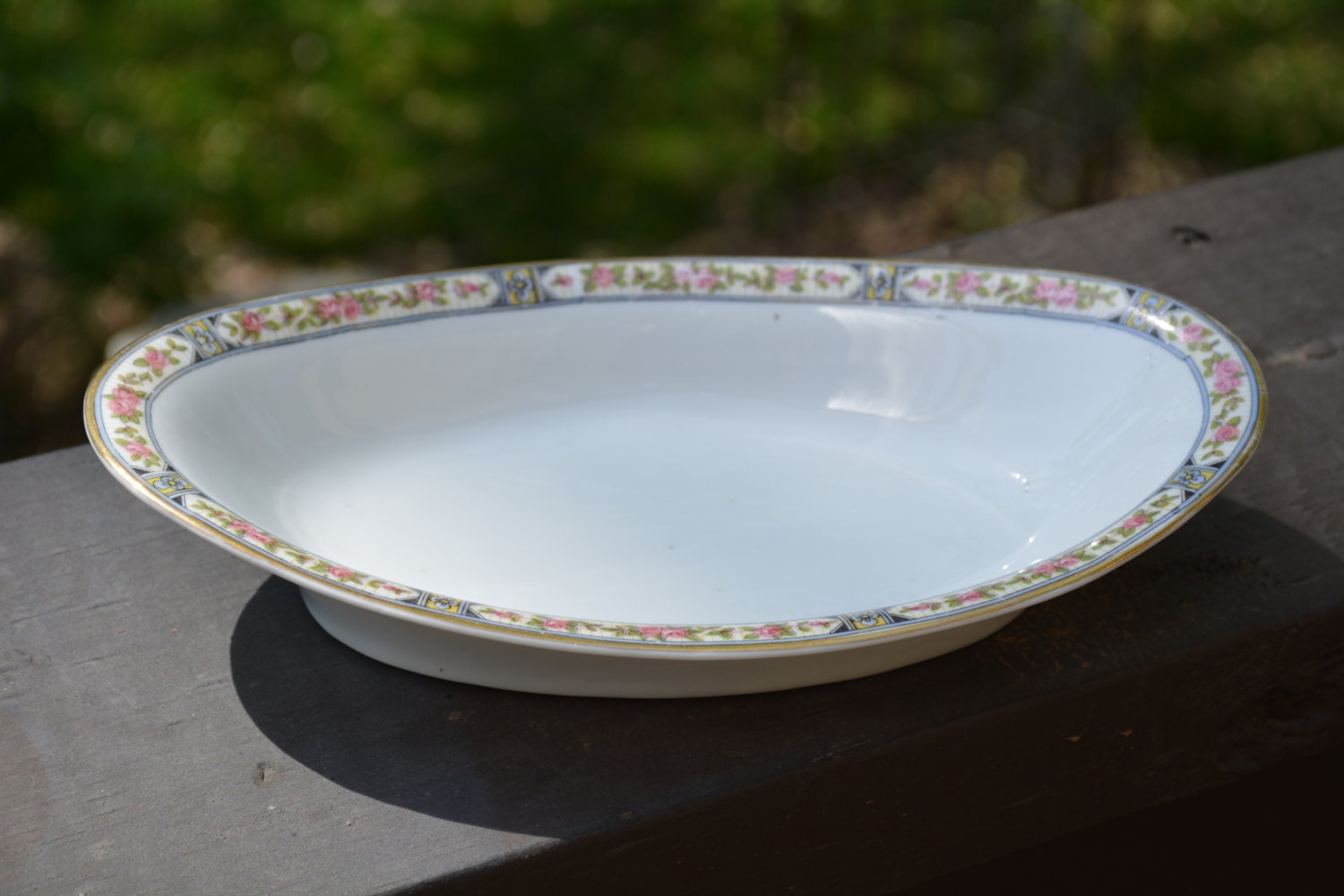 Vintage Relish Dish White China Dish Made in Japan Retro