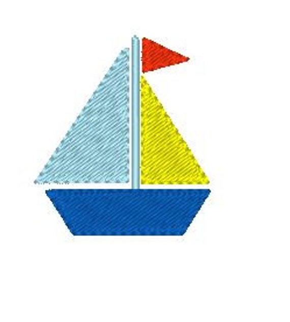 Sailboat Embroidery Design Mini