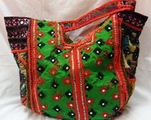 ... ethnique, sac de marché indien sac, travail du fil, travail de miroir ... ethnique, sac de marché indien sac, travail du fil, travail de miroir