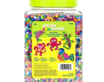 Perler Beads 22,000 Count Bead Jar Multi Mix Colors, Design Your Own Projects Or For Fun, Create Unique Keychains Or Any Beading Accessory