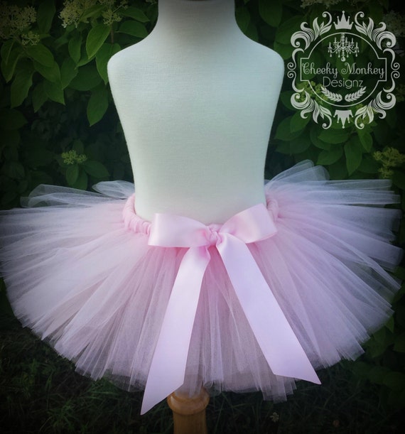 Light Pink Tutu Baby Girl Newborn Toddler by CheekyMonkeyDesignz