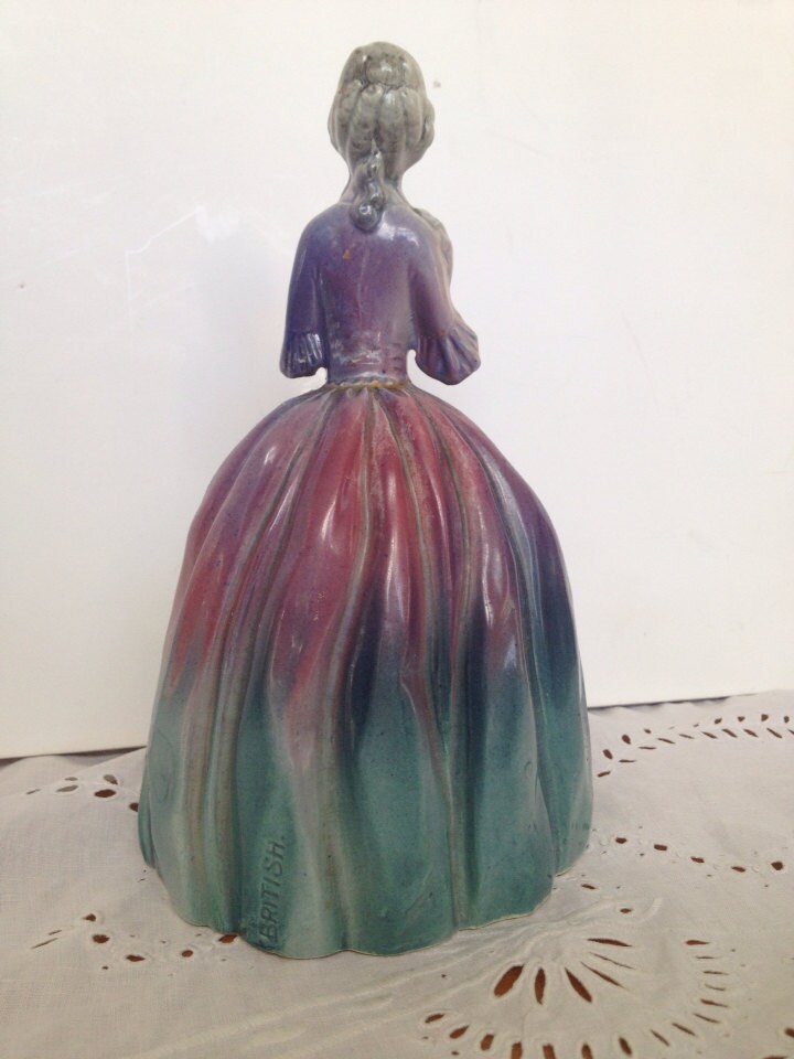 Vintage Porcelain Crinoline Lady Figurine Stamped British