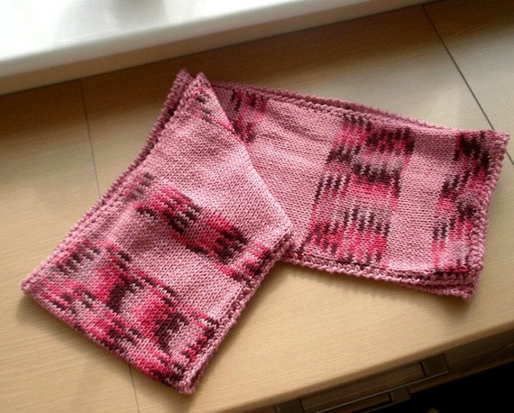 KNITTING PATTERN pdf, machine knit speedy striped scarf, instant DOWNLOAD fro...