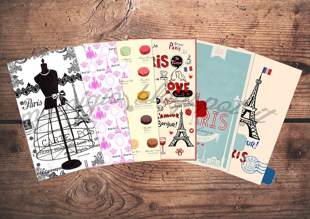 Divisori paris per filofax a5 personal e pocket di mamigio su etsy