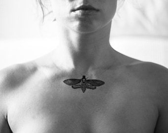 Insect Temporary Tattoo Moth Tattoo