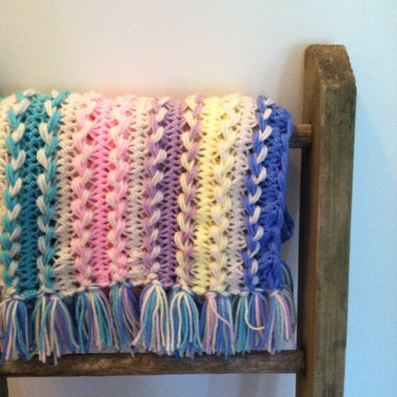 Hairpin Lace Baby Afghan