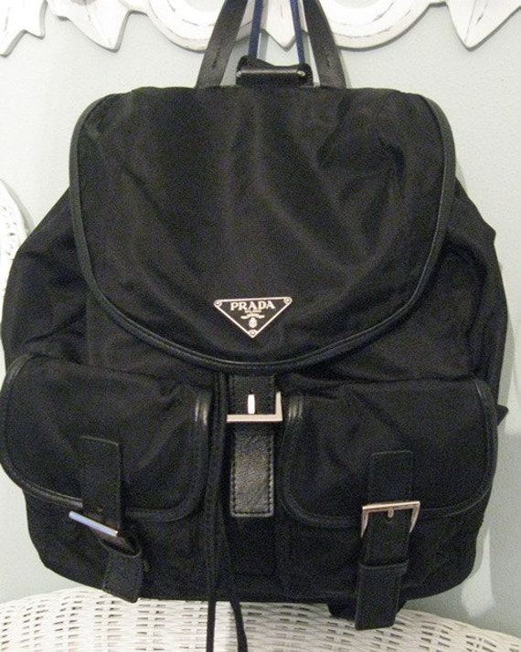 Prada Nero Black Large Vela Sport Backpack Authentic by LuxShoppe