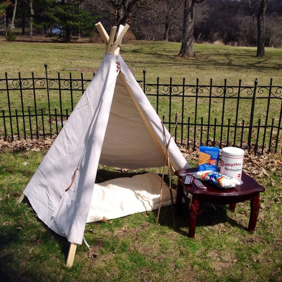 Kids Medium Play Teepee NO POLES Canvas by HENSandCHICKScreate